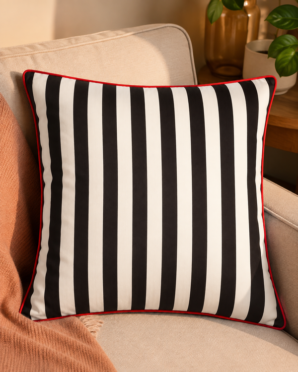 Bold Stripe Cotton Cushion Cover - Black & White by Modus & Mood
