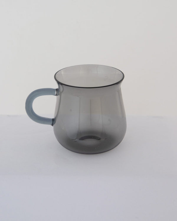 Curved Hand-Blown Glass Mug - Smoke Grey - view 2 of 3