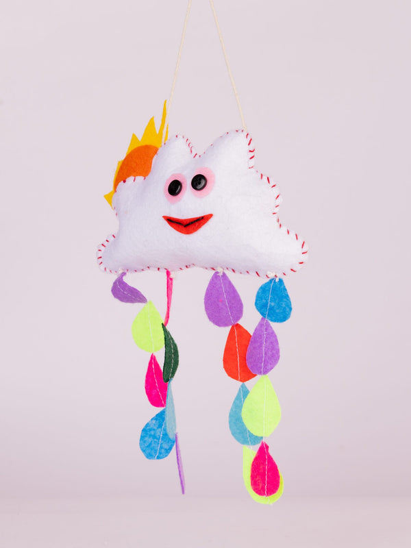 Rainbow Cloud Wool-Felt Nursery Hanging by Modus & Mood