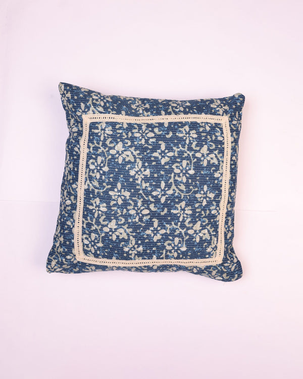 Neel Bagh Indigo Cotton Cushion Cover - view 2 of 5