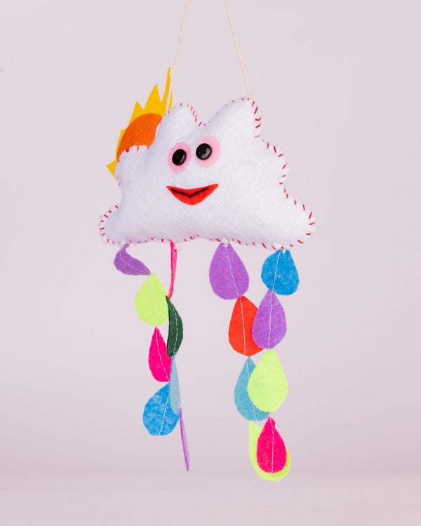 Rainbow Cloud Wool-Felt Nursery Hanging by Modus & Mood