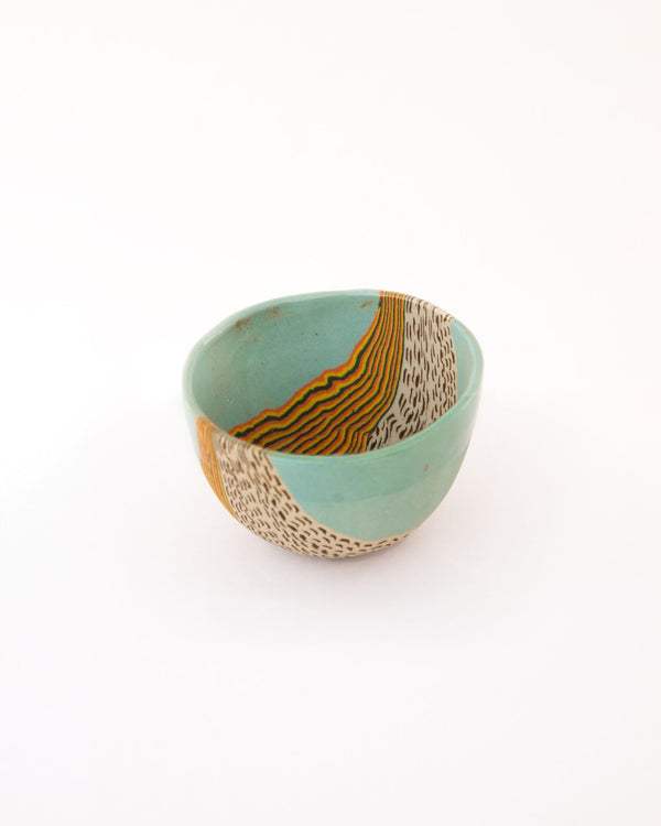 Dune Speckled Nerikomi Ceramic Bowl - Sea Green by Modus & Mood