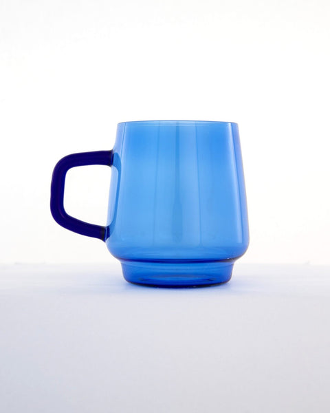 Stackable Glass Mug - Cobalt Blue