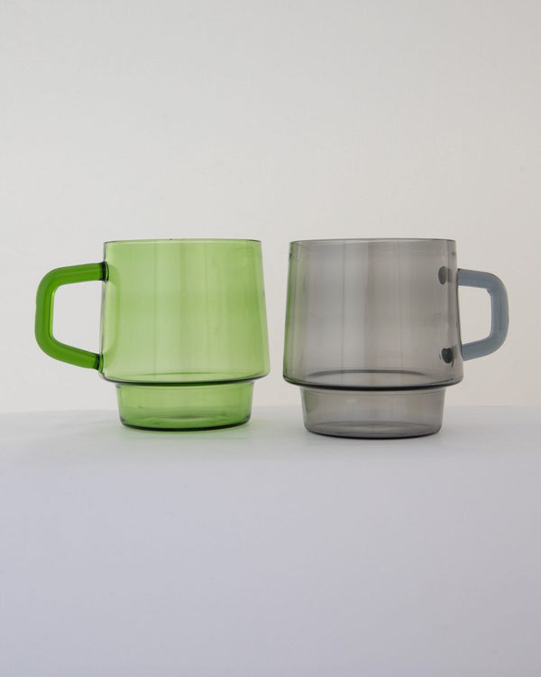 Stackable Straight-Sided Glass Mug - Apple Green - view 3 of 7