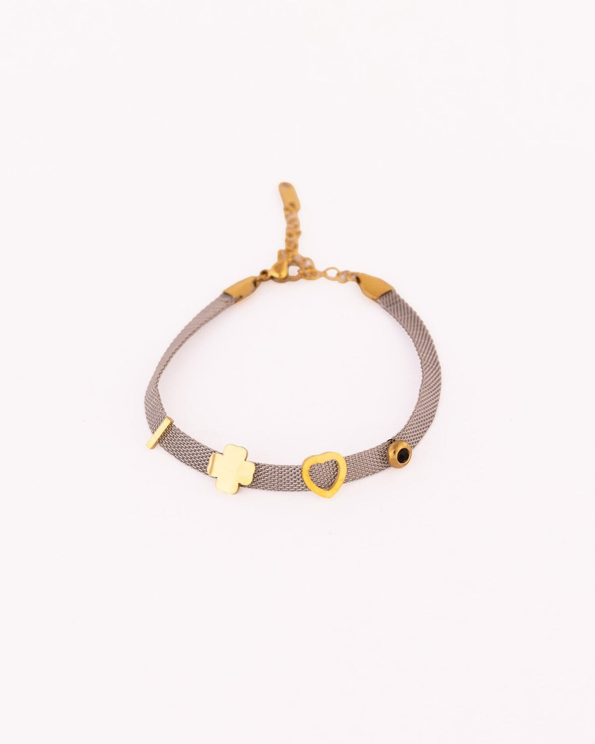 Beaded Anti-Tarnish Bracelet - Grey Stone - view 2 of 4