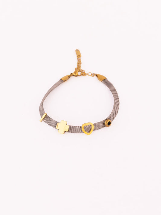 Beaded Anti-Tarnish Bracelet - Grey Stone by Modus & Mood