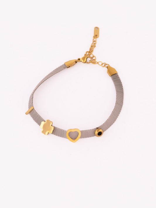 Beaded Anti-Tarnish Bracelet - Grey Stone - view 3 of 4