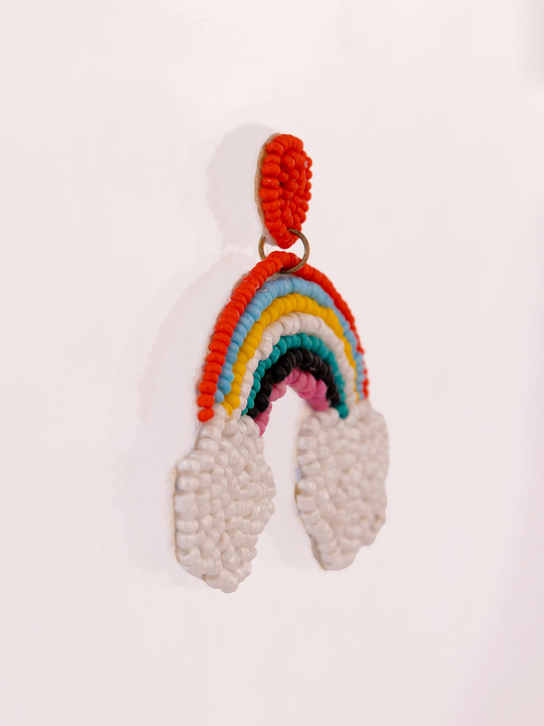 Beaded Rainbow Statement Earrings - Multicolour by Modus & Mood