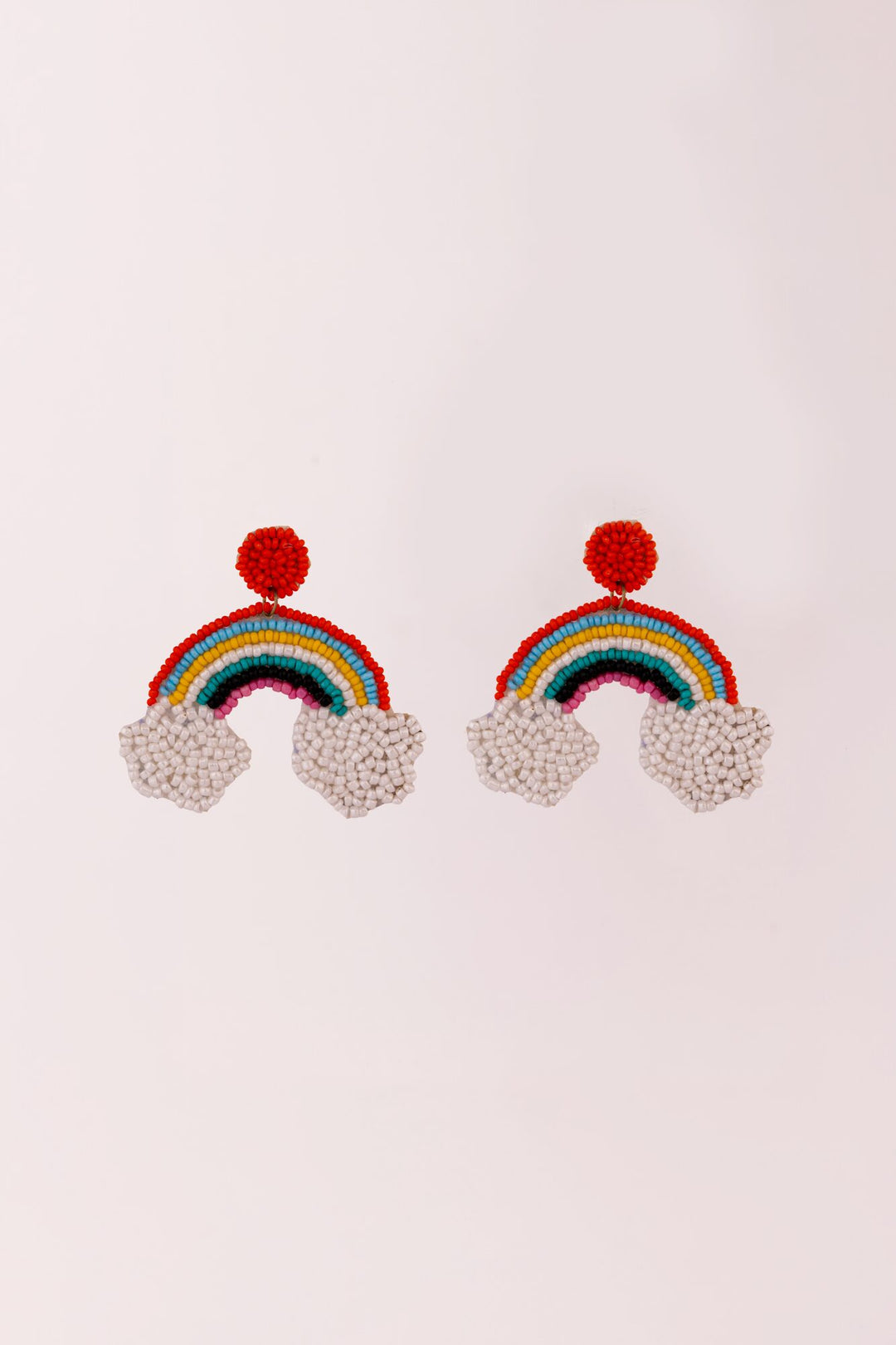 Beaded Rainbow Statement Earrings - Multicolour - view 2 of 3