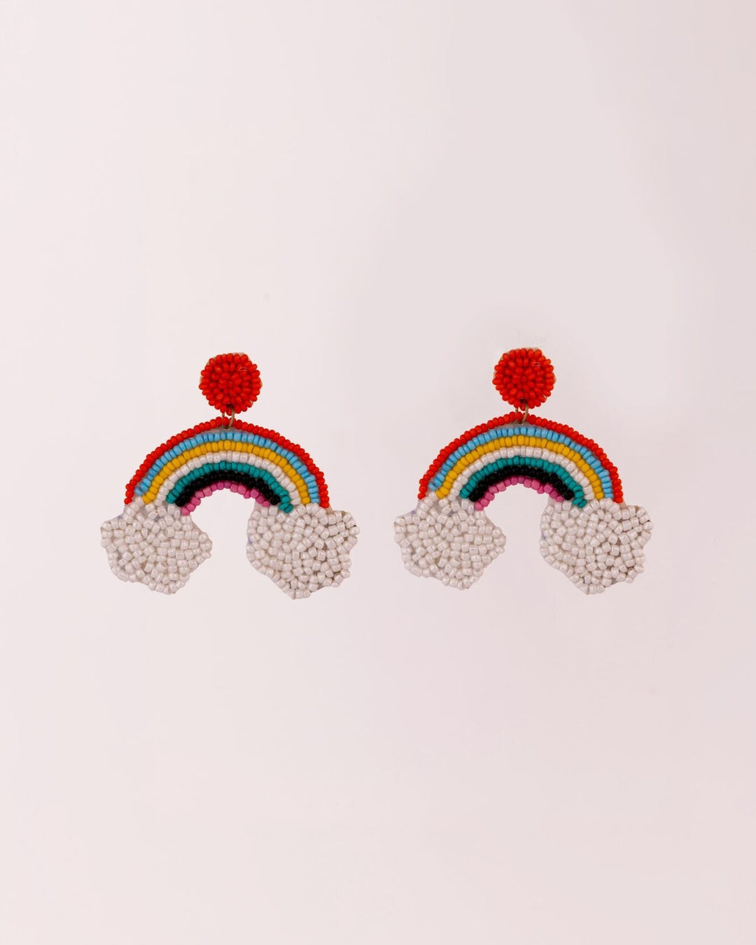 Beaded Rainbow Statement Earrings - Multicolour - view 2 of 3