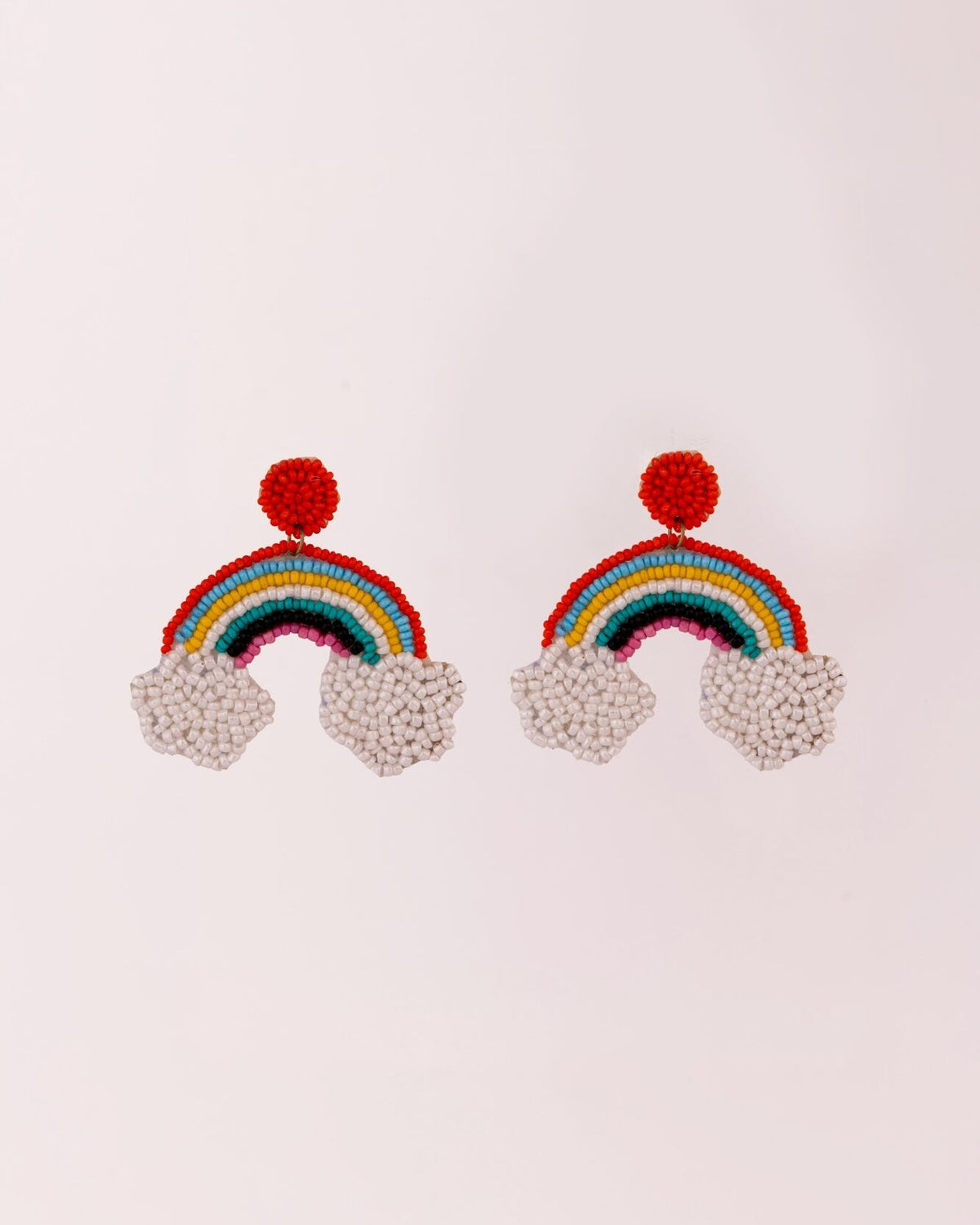 Beaded Rainbow Statement Earrings - Multicolour - view 2 of 3