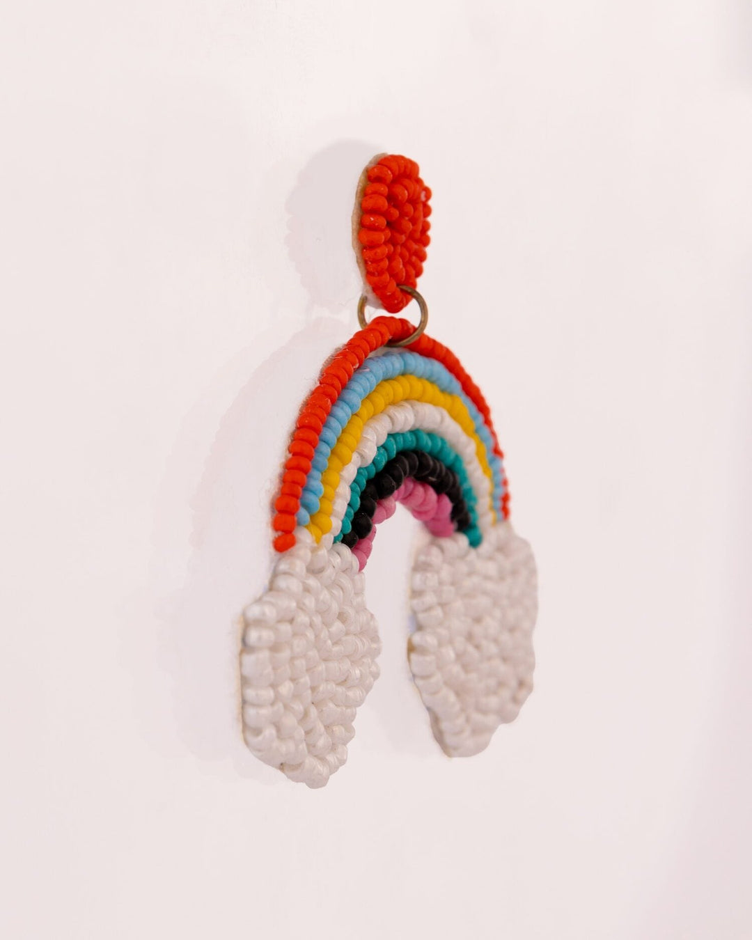 Beaded Rainbow Statement Earrings - Multicolour - view 3 of 3