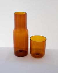 Bedside Glass Carafe & Tumbler Set - Amber - view 3 of 4