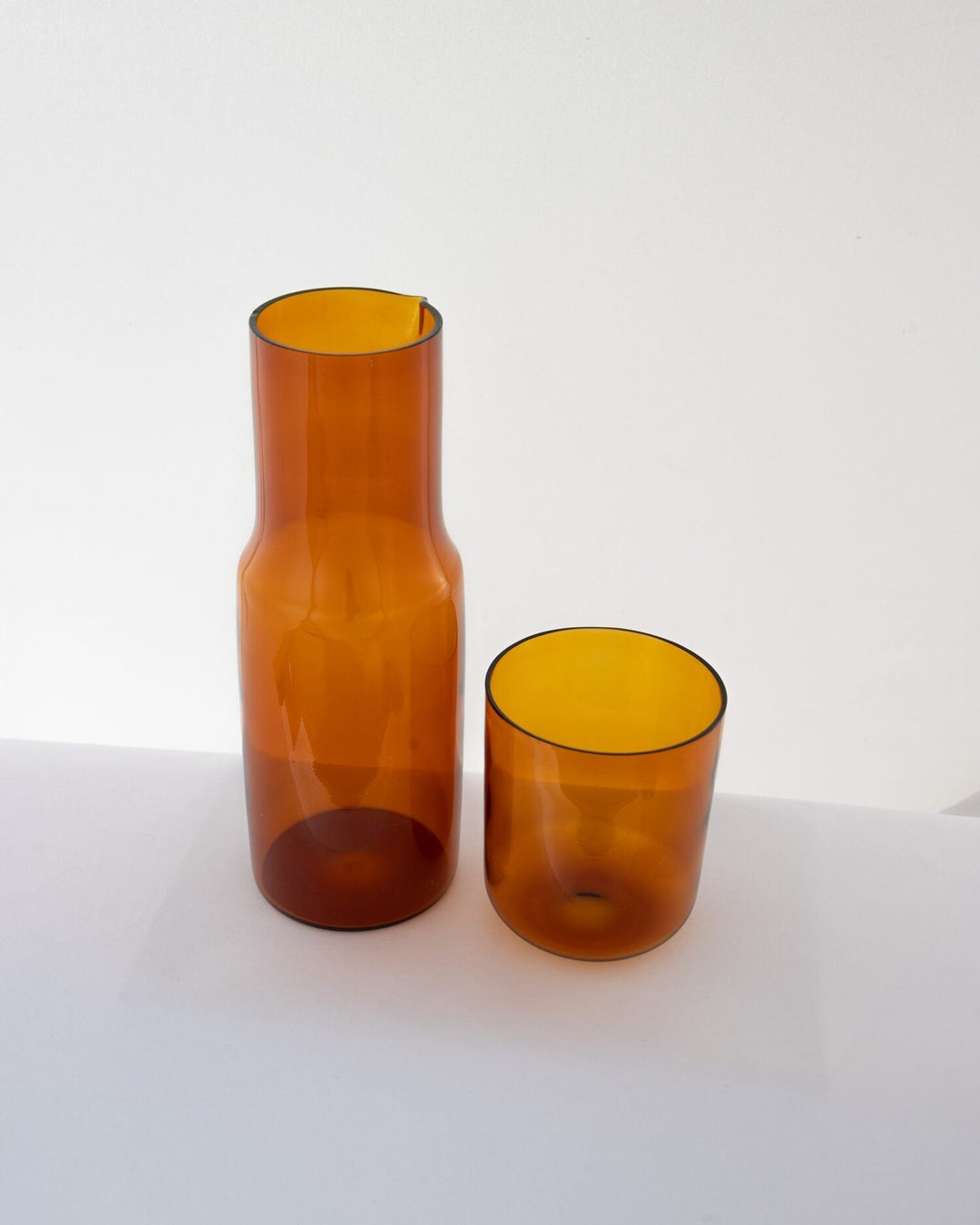 Bedside Glass Carafe & Tumbler Set - Amber - view 4 of 4