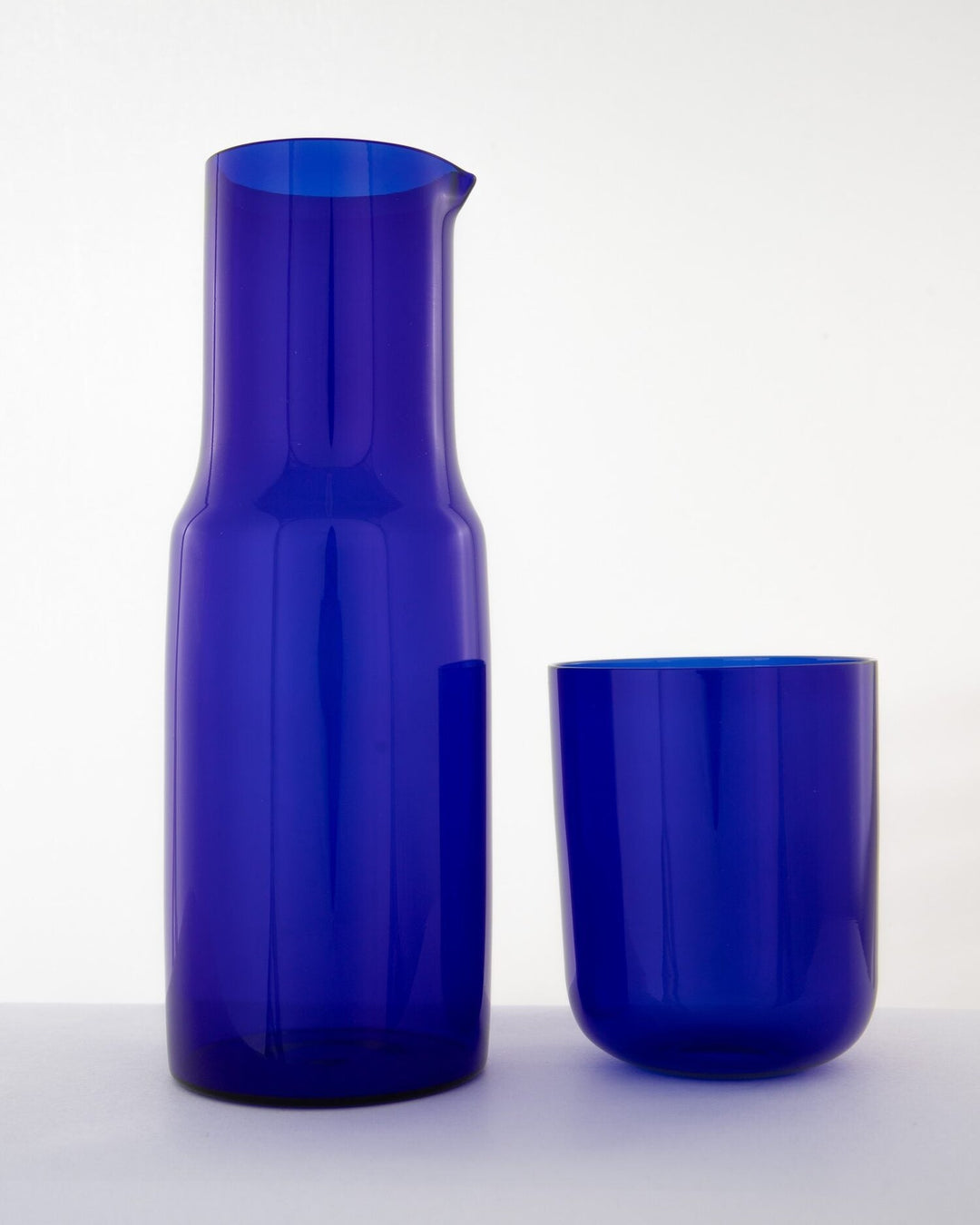 Bedside Glass Carafe & Tumbler Set - Cobalt Blue - view 3 of 4