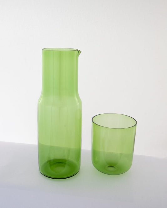 Bedside Glass Carafe & Tumbler Set - Lime Green - view 3 of 3