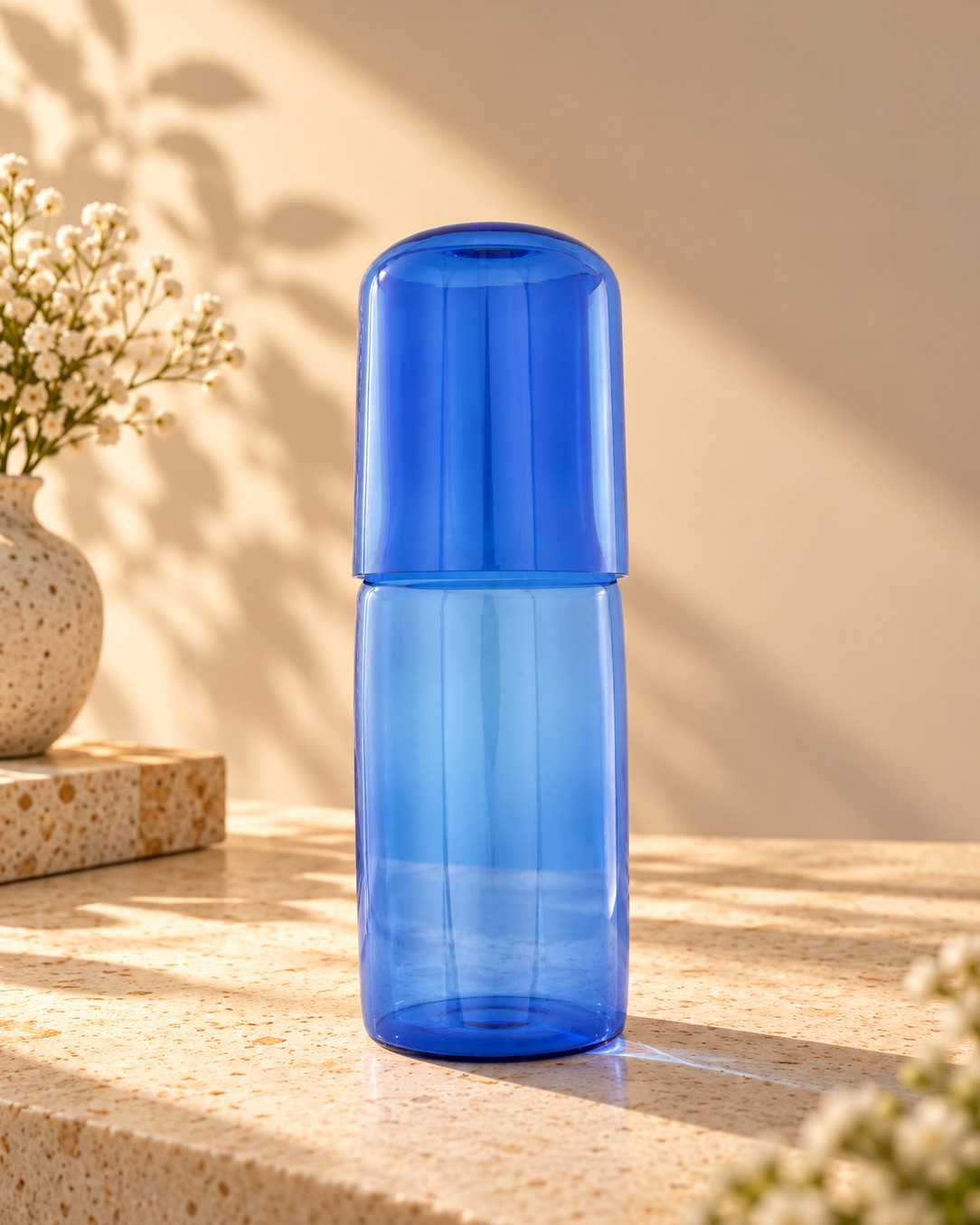 Bedside Glass Carafe & Tumbler Set - Sky Blue by Modus & Mood