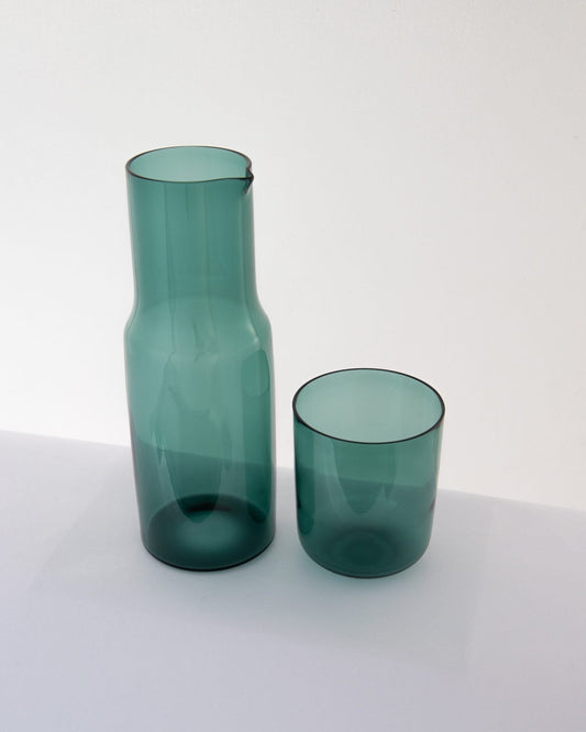 Bedside Glass Carafe & Tumbler Set - Teal - view 4 of 4