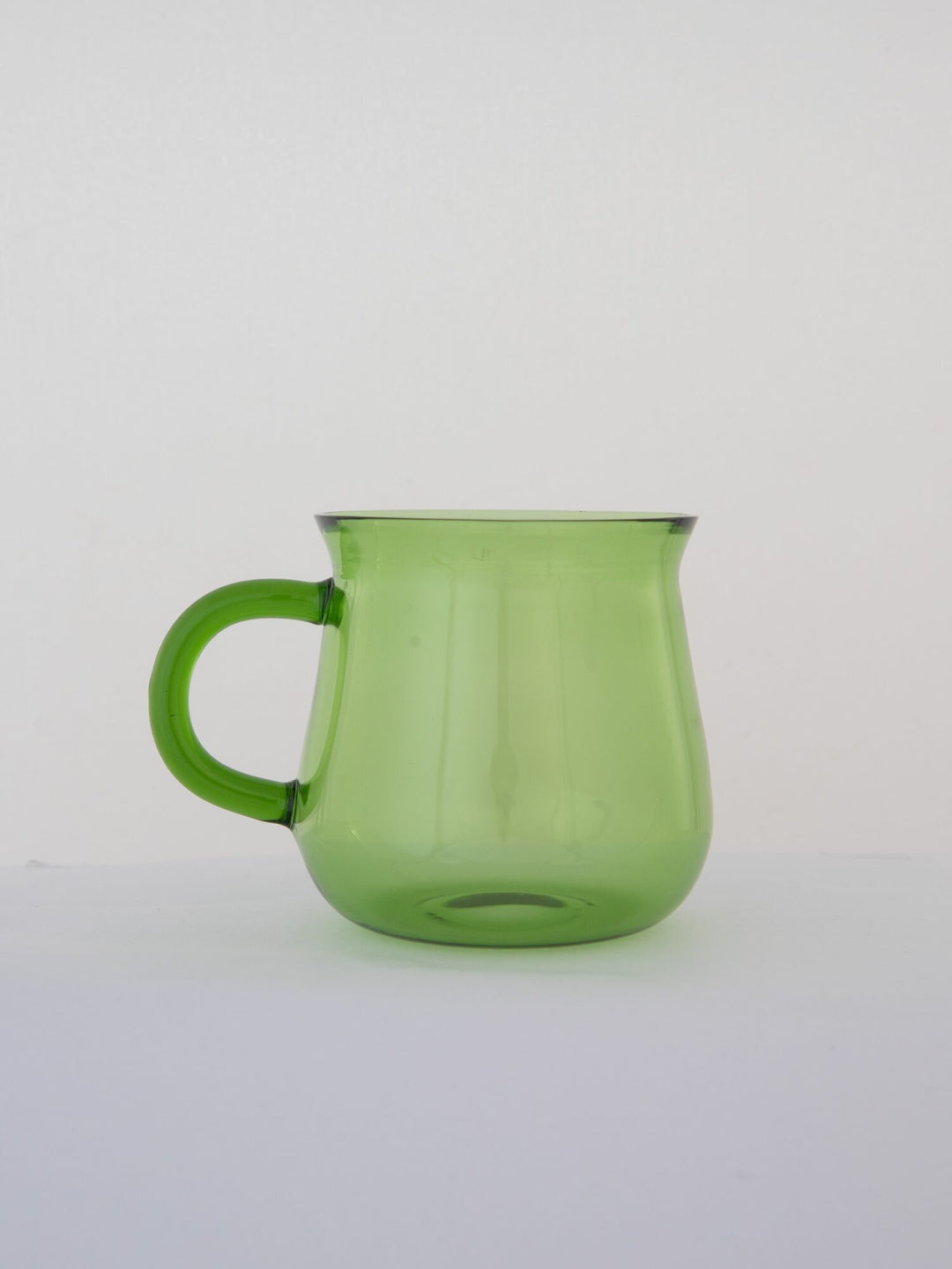 Curved Hand-Blown Glass Mug - Apple Green - view 4 of 5