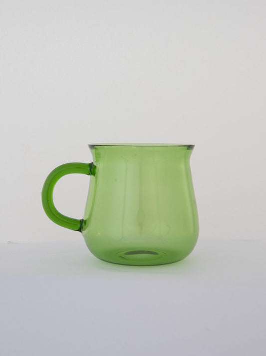 Curved Hand-Blown Glass Mug - Apple Green - view 4 of 5
