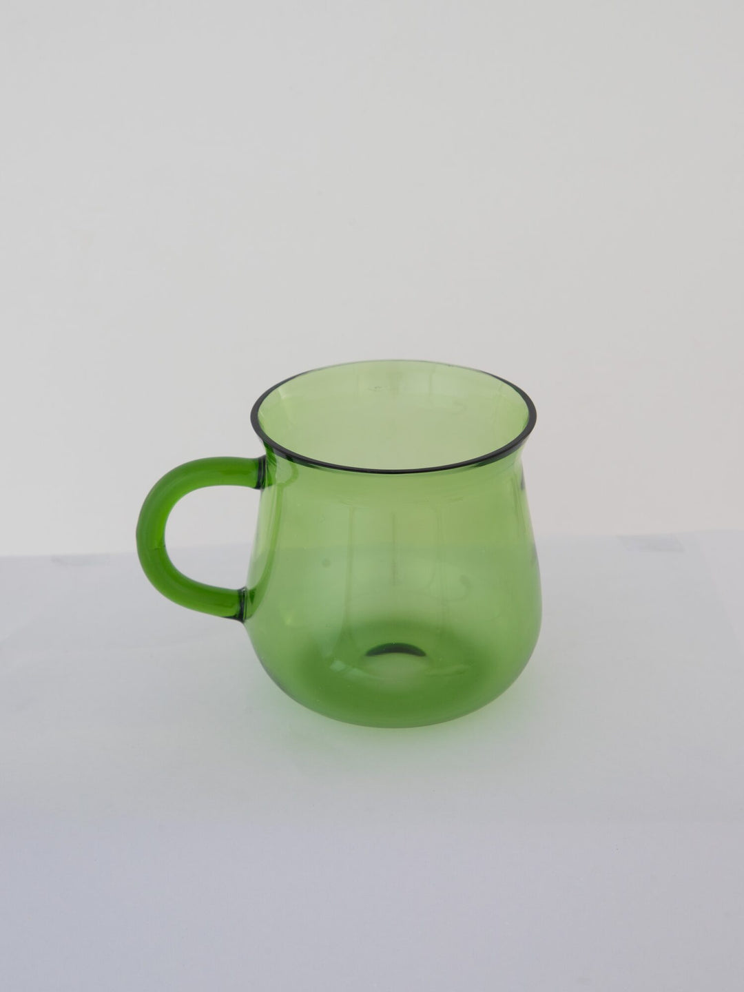 Curved Hand-Blown Glass Mug - Apple Green - view 5 of 5