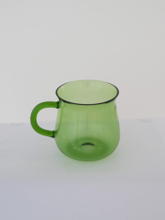 Curved Hand-Blown Glass Mug - Apple Green - view 5 of 5