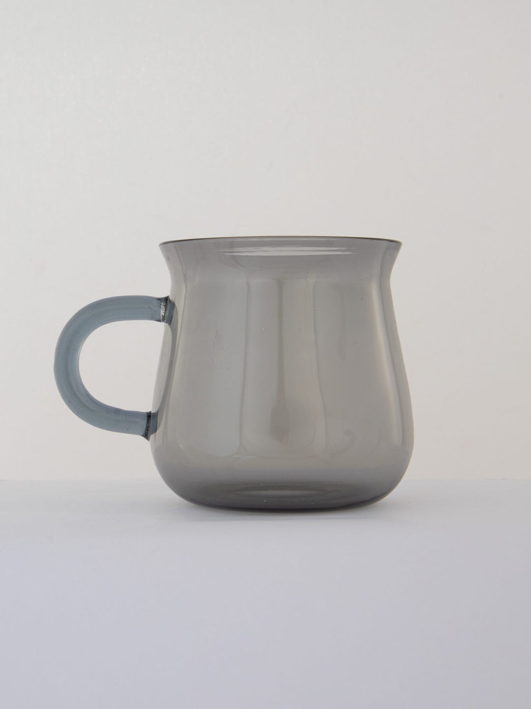 Curved Hand-Blown Glass Mug - Smoke Grey by Modus & Mood