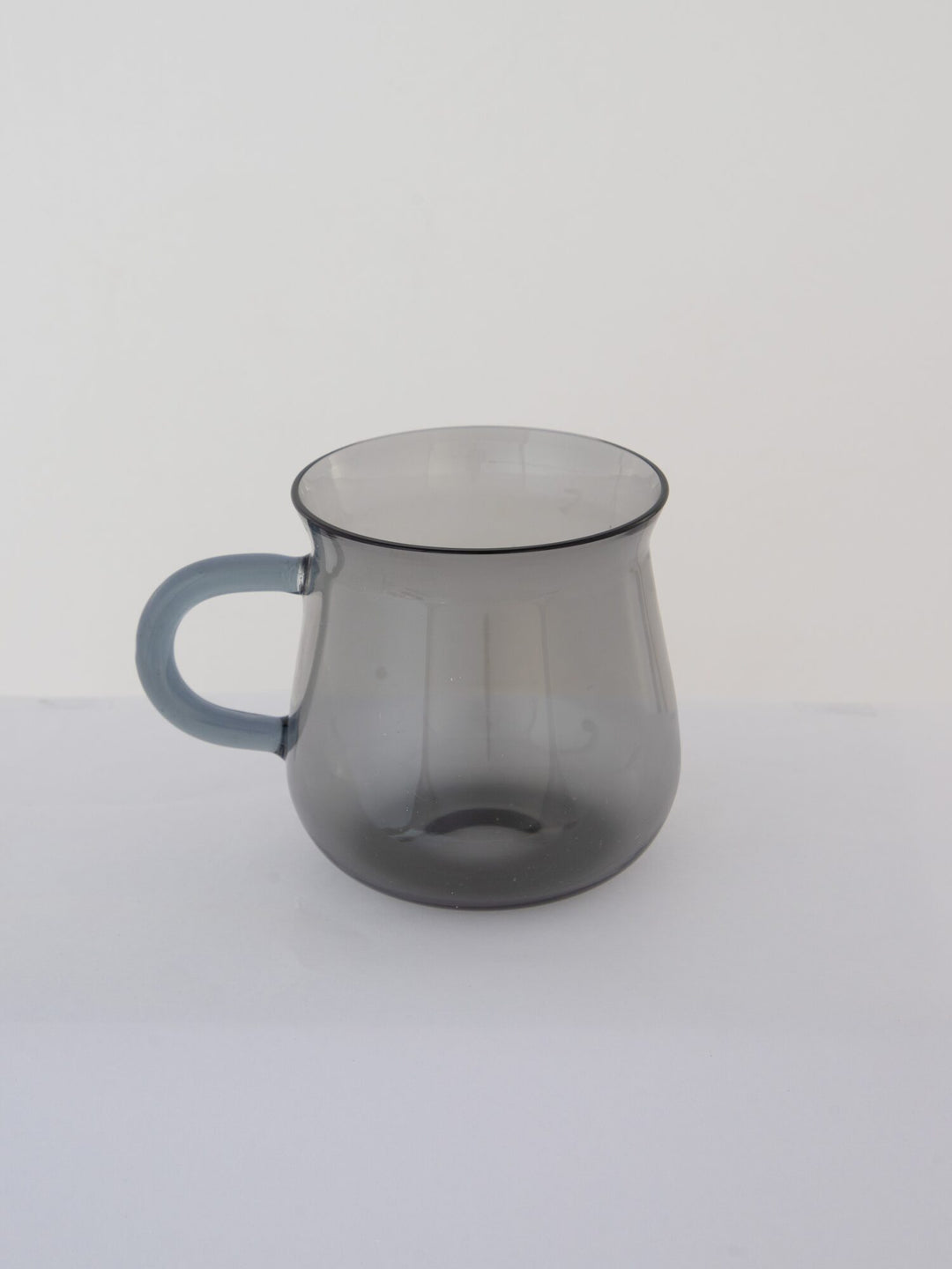 Curved Hand-Blown Glass Mug - Smoke Grey - view 2 of 3
