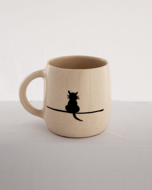 Black Cat Hand-Painted Ceramic Mug - view 2 of 3