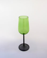 Black-Stem Wine Glass - Green - view 3 of 4