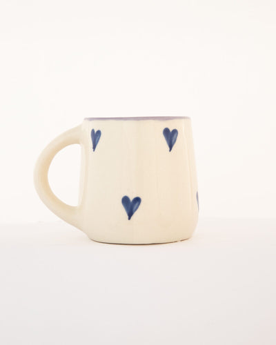 Blue Heart Hand-Painted Ceramic Mug by Modus & Mood