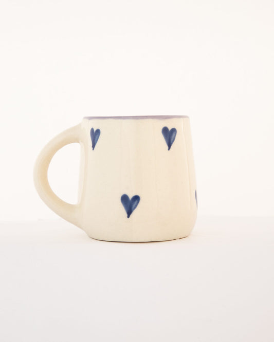 Blue Heart Hand-Painted Ceramic Mug by Modus & Mood