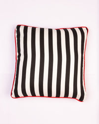 Bold Stripe Cotton Cushion Cover - Black & White - view 2 of 3