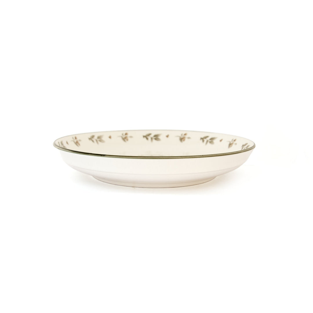 Floral Rim Ceramic Dinner Plate - Sepia, Large - view 2 of 3