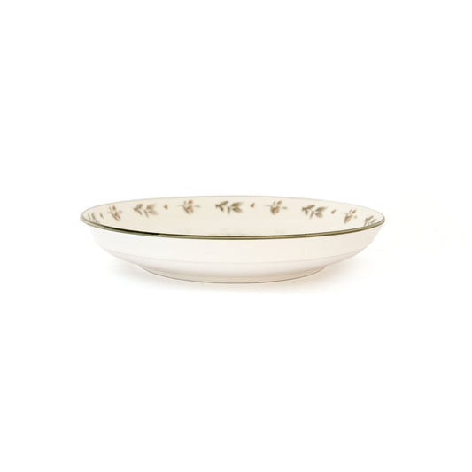 Floral Rim Ceramic Dinner Plate - Sepia, Large - view 2 of 3