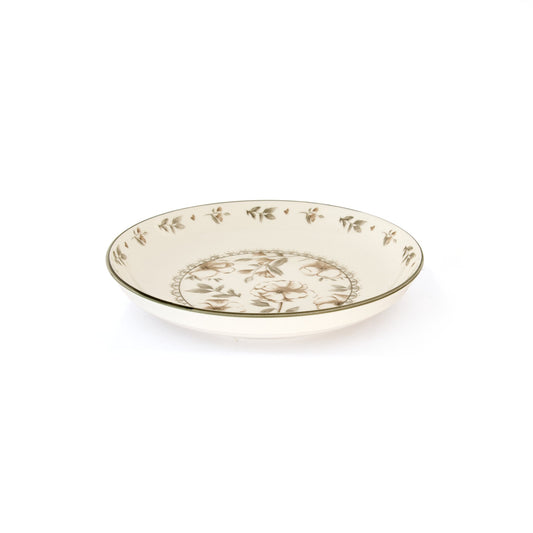 Floral Rim Ceramic Dinner Plate - Sepia, Large - view 3 of 3