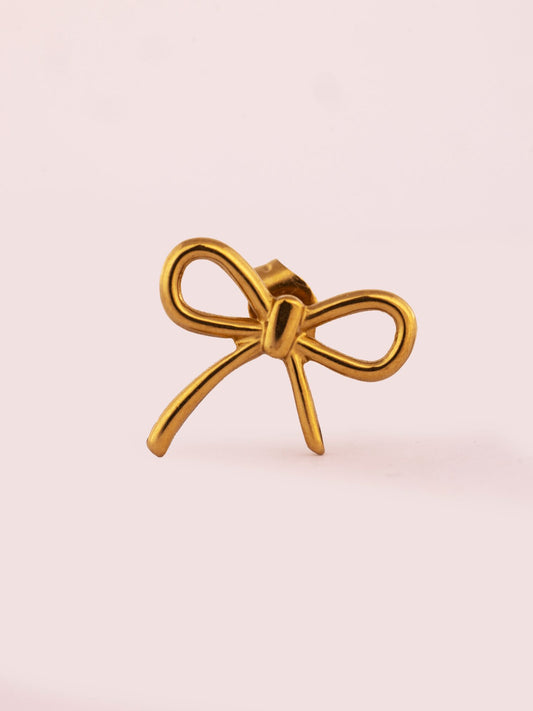 Ribbon Bow Anti-Tarnish Stud Earrings by Modus & Mood