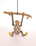 Branch Swing Nerikomi Ceramic Monkey Hanging