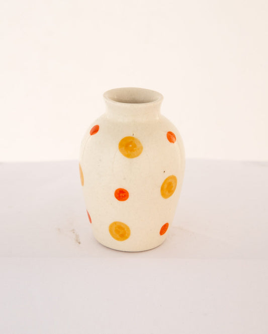 Sunspot Dotted Mini Ceramic Bud Vase - Oval - view 2 of 3