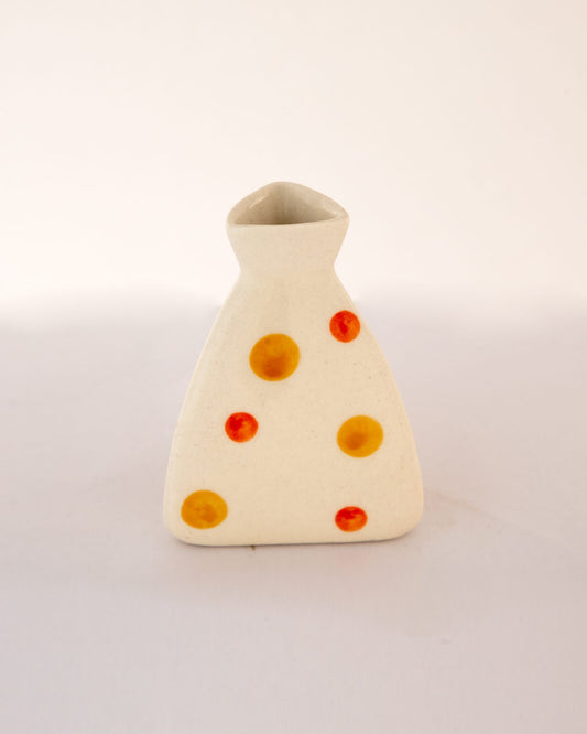Sunspot Dotted Mini Ceramic Bud Vase - Tapered - view 4 of 4