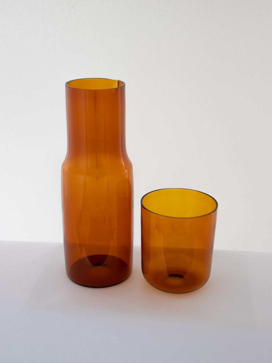 Bedside Glass Carafe & Tumbler Set - Amber - view 3 of 4