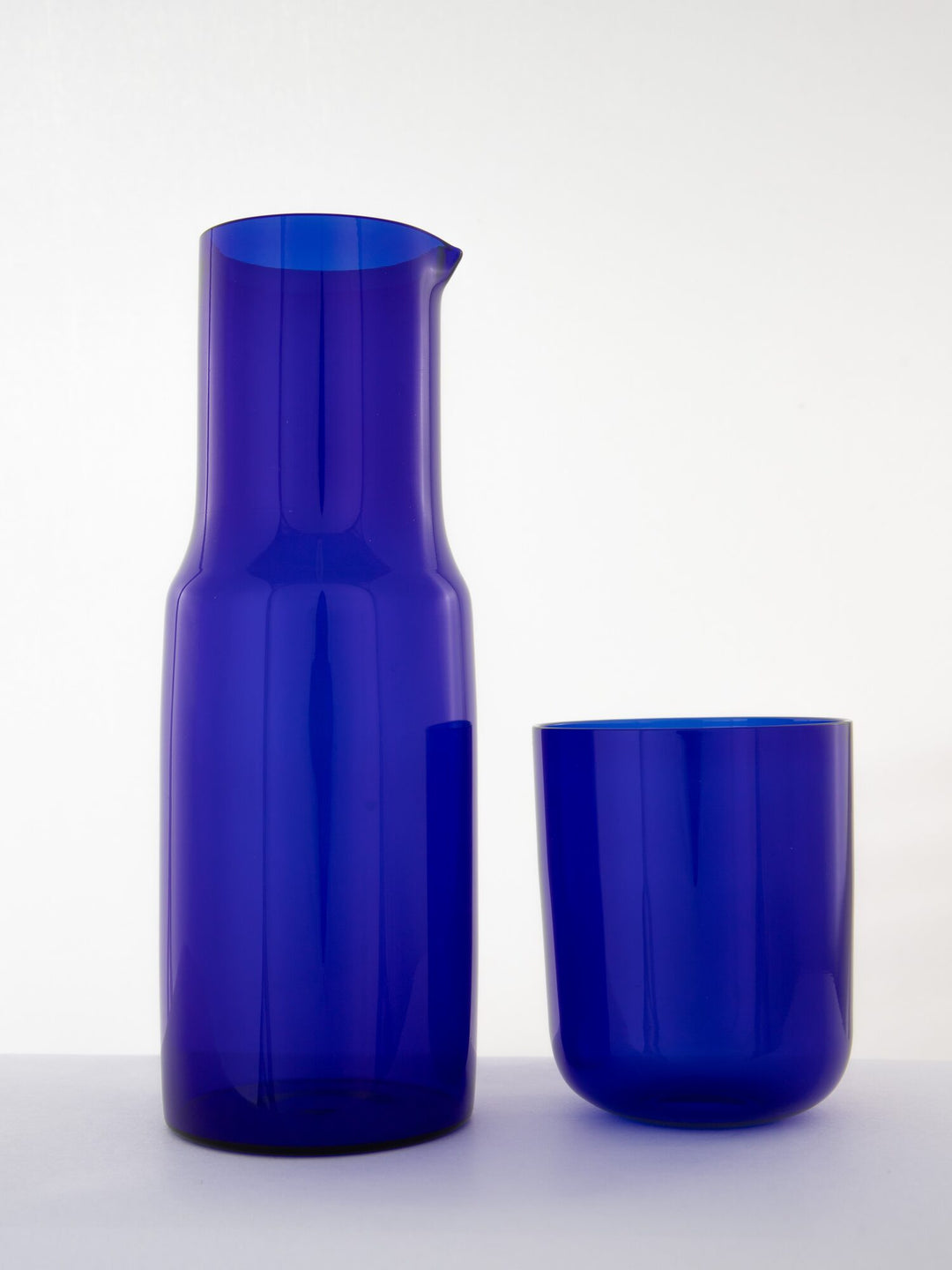 Bedside Glass Carafe & Tumbler Set - Cobalt Blue - view 2 of 3