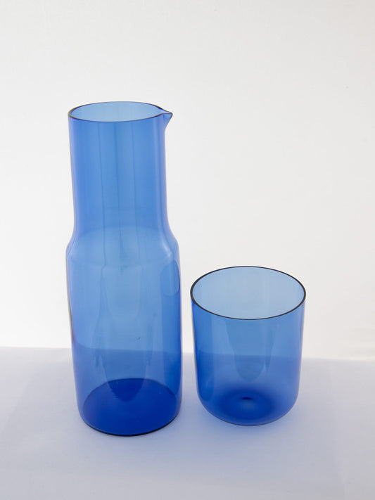 Bedside Glass Carafe & Tumbler Set - Sky Blue - view 4 of 4