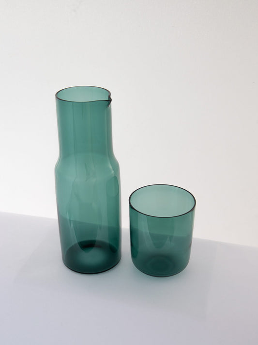 Bedside Glass Carafe & Tumbler Set - Teal - view 3 of 3