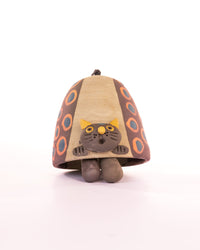 Cat Nerikomi Ceramic Bell Hanging - Rust Rings by Modus & Mood