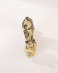 Catnap Nerikomi Ceramic Cat Figurine - Charcoal