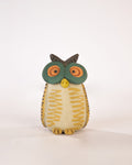 Chashma Owl Nerikomi Ceramic Figurine - Ochre