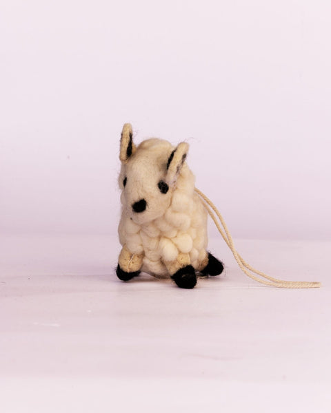 Cloud Fleece Wool-Felt Sheep Figurine