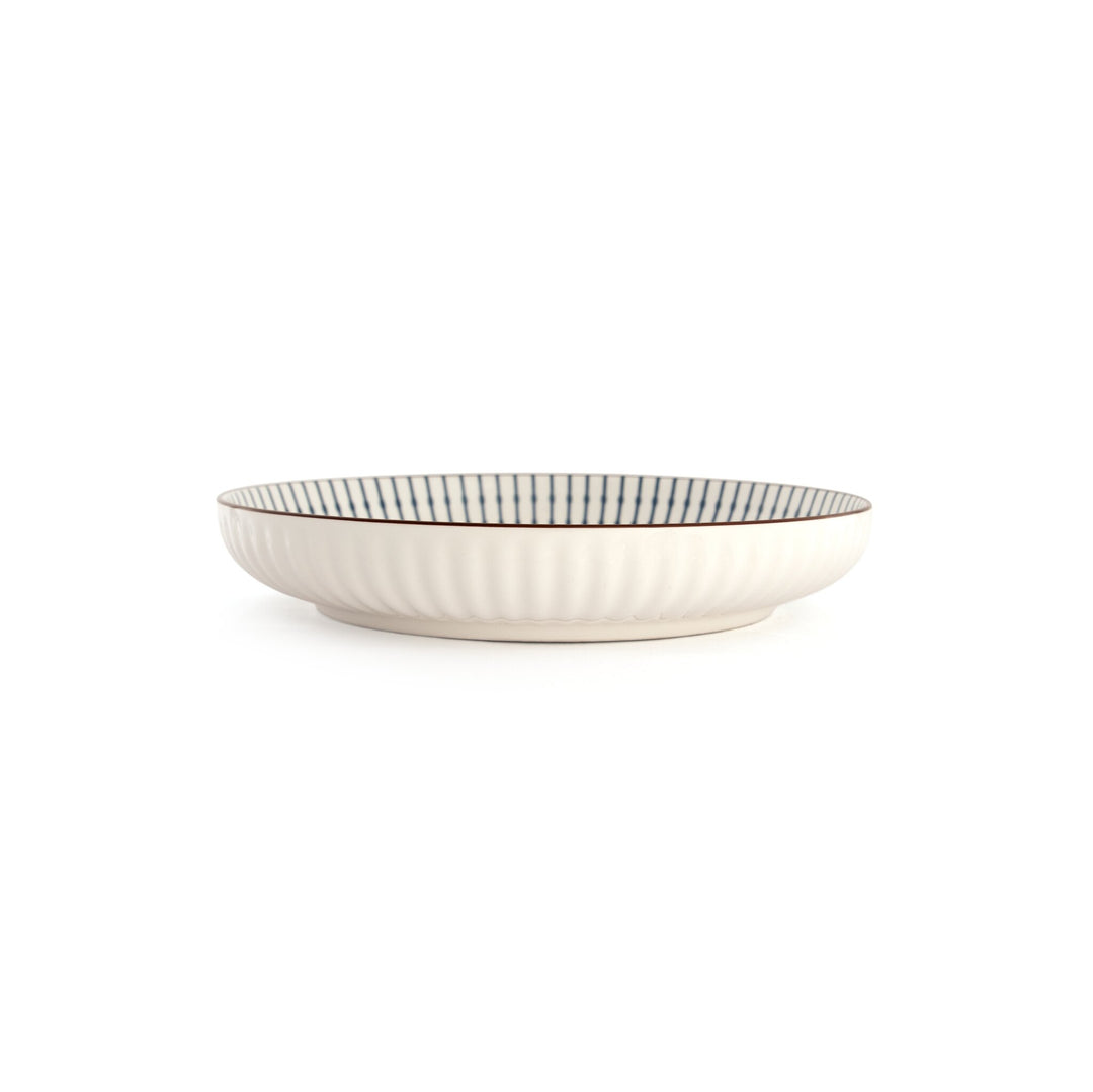 Radial Ceramic Salad Bowl - Indigo - view 2 of 3