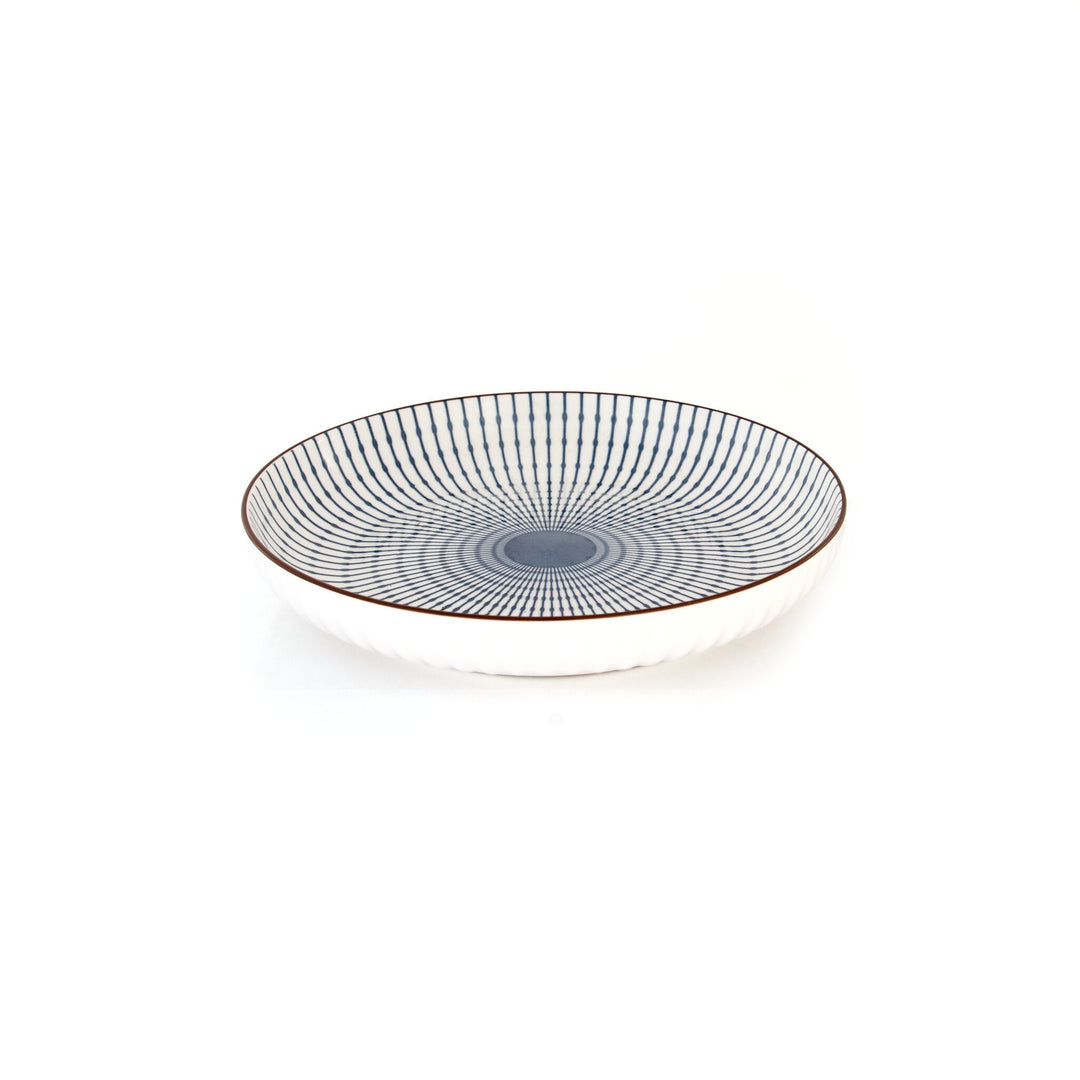 Radial Ceramic Salad Bowl - Indigo - view 3 of 3